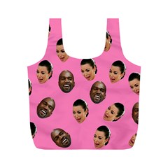 Crying Kim Kardashian Full Print Recycle Bags (m)  by Valentinaart