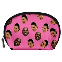 Crying Kim Kardashian Accessory Pouches (large)  by Valentinaart