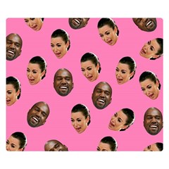 Crying Kim Kardashian Double Sided Flano Blanket (small)  by Valentinaart