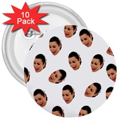 Crying Kim Kardashian 3  Buttons (10 Pack)  by Valentinaart