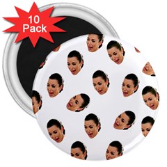 Crying Kim Kardashian 3  Magnets (10 Pack)  by Valentinaart