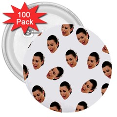 Crying Kim Kardashian 3  Buttons (100 Pack)  by Valentinaart