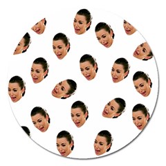 Crying Kim Kardashian Magnet 5  (round) by Valentinaart