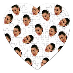 Crying Kim Kardashian Jigsaw Puzzle (heart) by Valentinaart