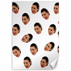 Crying Kim Kardashian Canvas 12  X 18   by Valentinaart