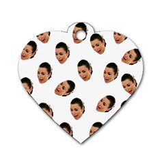 Crying Kim Kardashian Dog Tag Heart (two Sides) by Valentinaart