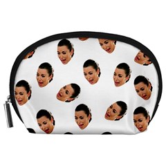 Crying Kim Kardashian Accessory Pouches (large)  by Valentinaart