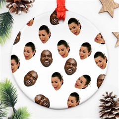 Crying Kim Kardashian Ornament (round) by Valentinaart