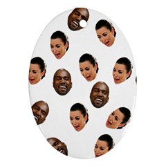 Crying Kim Kardashian Ornament (oval) by Valentinaart