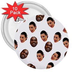 Crying Kim Kardashian 3  Buttons (10 Pack)  by Valentinaart