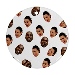 Crying Kim Kardashian Round Ornament (two Sides) by Valentinaart