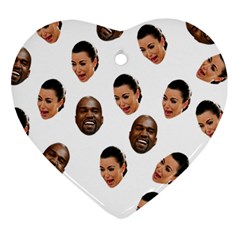 Crying Kim Kardashian Heart Ornament (two Sides) by Valentinaart