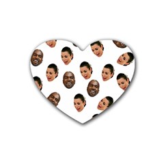 Crying Kim Kardashian Heart Coaster (4 Pack)  by Valentinaart