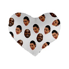 Crying Kim Kardashian Standard 16  Premium Heart Shape Cushions by Valentinaart