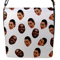 Crying Kim Kardashian Flap Messenger Bag (s) by Valentinaart