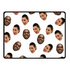 Crying Kim Kardashian Double Sided Fleece Blanket (small)  by Valentinaart