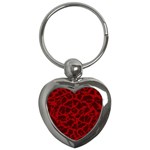 Red Earth Texture Key Chain (Heart) Front