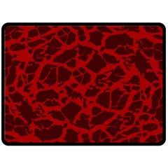 Red Earth Texture Fleece Blanket (large) by LoolyElzayat