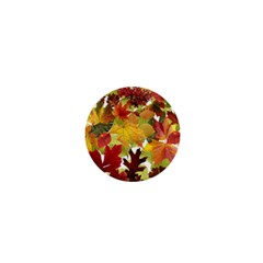 Autumn Fall Leaves 1  Mini Buttons by LoolyElzayat