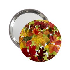 Autumn Fall Leaves 2 25  Handbag Mirrors by LoolyElzayat