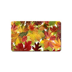 Autumn Fall Leaves Magnet (name Card) by LoolyElzayat