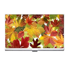 Autumn Fall Leaves Business Card Holders by LoolyElzayat