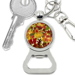 Autumn Fall Leaves Bottle Opener Key Chains by LoolyElzayat