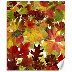 Autumn Fall Leaves Canvas 8  X 10  by LoolyElzayat