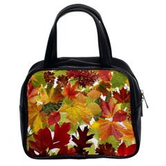 Autumn Fall Leaves Classic Handbags (2 Sides) by LoolyElzayat