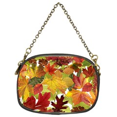 Autumn Fall Leaves Chain Purses (one Side)  by LoolyElzayat