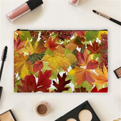 Autumn Fall Leaves Cosmetic Bag (large)  by LoolyElzayat