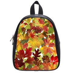 Autumn Fall Leaves School Bag (small) by LoolyElzayat