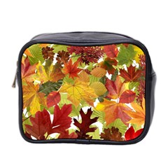 Autumn Fall Leaves Mini Toiletries Bag 2-side by LoolyElzayat