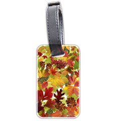 Autumn Fall Leaves Luggage Tags (two Sides) by LoolyElzayat