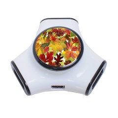 Autumn Fall Leaves 3-port Usb Hub by LoolyElzayat