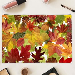 Autumn Fall Leaves Cosmetic Bag (xxl)  by LoolyElzayat