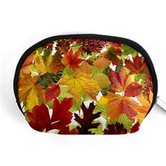 Autumn Fall Leaves Accessory Pouches (medium)  by LoolyElzayat