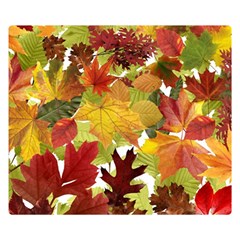 Autumn Fall Leaves Double Sided Flano Blanket (small)  by LoolyElzayat