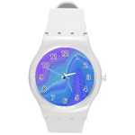 Marble Shades Elephant Texture Round Plastic Sport Watch (M) Front