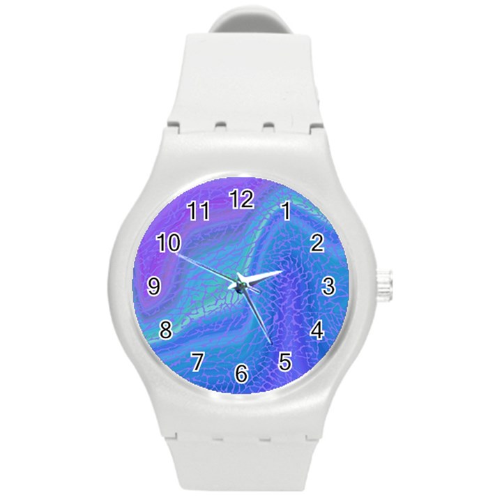 Marble Shades Elephant Texture Round Plastic Sport Watch (M)