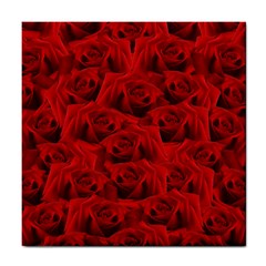 Romantic Red Rose Tile Coasters by LoolyElzayat