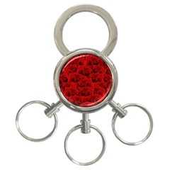 Romantic Red Rose 3-ring Key Chains by LoolyElzayat