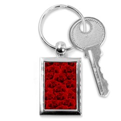 Romantic Red Rose Key Chains (rectangle)  by LoolyElzayat