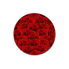 Romantic Red Rose Magnet 3  (round) by LoolyElzayat