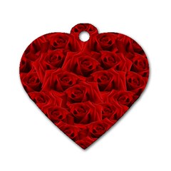 Romantic Red Rose Dog Tag Heart (one Side) by LoolyElzayat