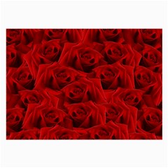 Romantic Red Rose Large Glasses Cloth (2-side) by LoolyElzayat