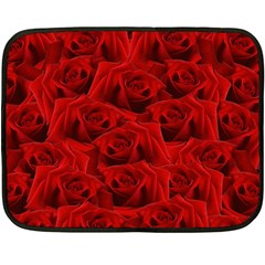 Romantic Red Rose Double Sided Fleece Blanket (mini)  by LoolyElzayat