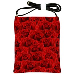 Romantic Red Rose Shoulder Sling Bags by LoolyElzayat