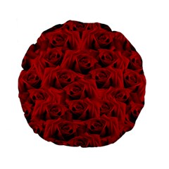 Romantic Red Rose Standard 15  Premium Flano Round Cushions by LoolyElzayat