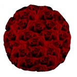 Romantic Red Rose Large 18  Premium Flano Round Cushions Back